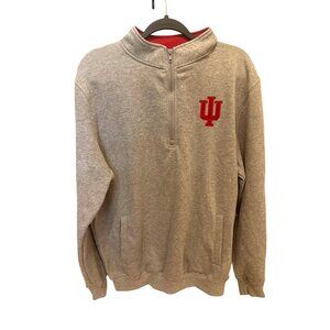 Indiana Hoosiers Colosseum 1/4 zip Pullover Sweatshirt Men's XXL Gray IU Logo